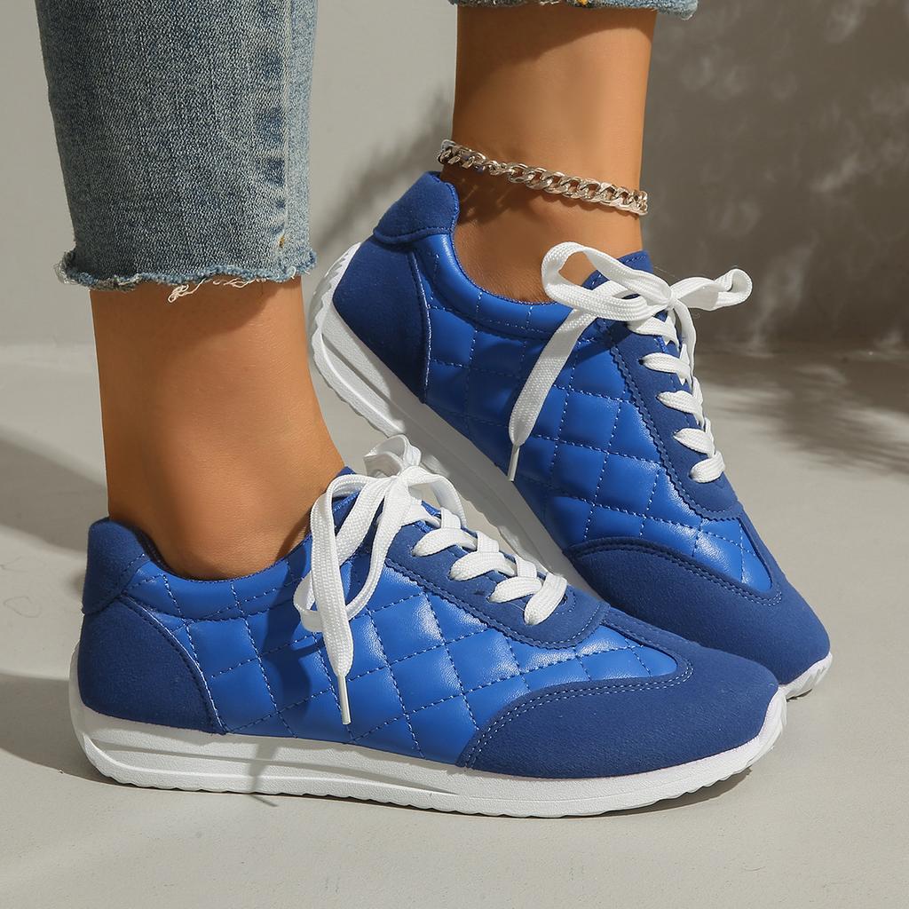 Модная женская спортивная повседневная обувь свободного кроя - Дышащая мягкая эластичная амортизация на шнуровке Удобная дышащая обувь для ходьбы