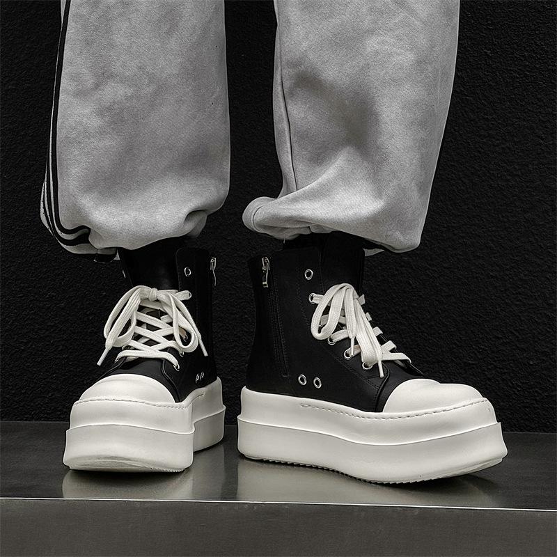 2024 Осень/Зима Унисекс Тренд Высокие Кроссовки на Толстой Подошве для Уличных Танцев и Скейтбординга (18456-J)
