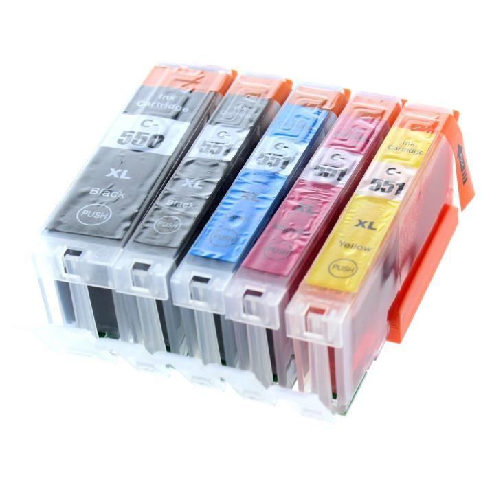 5 Compatible PGI 550 CLI 551 XL Cartridges for CANON PIXMA MG5650