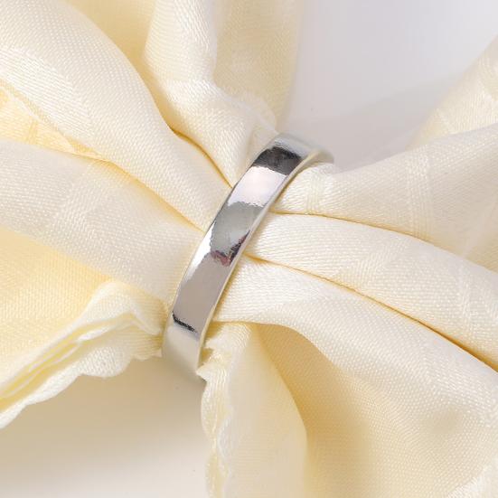 6 шт. кольца для салфеток уникальный полукруглый дизайн сплошной цвет простой стиль элегантные гладкие кольца для салфеток