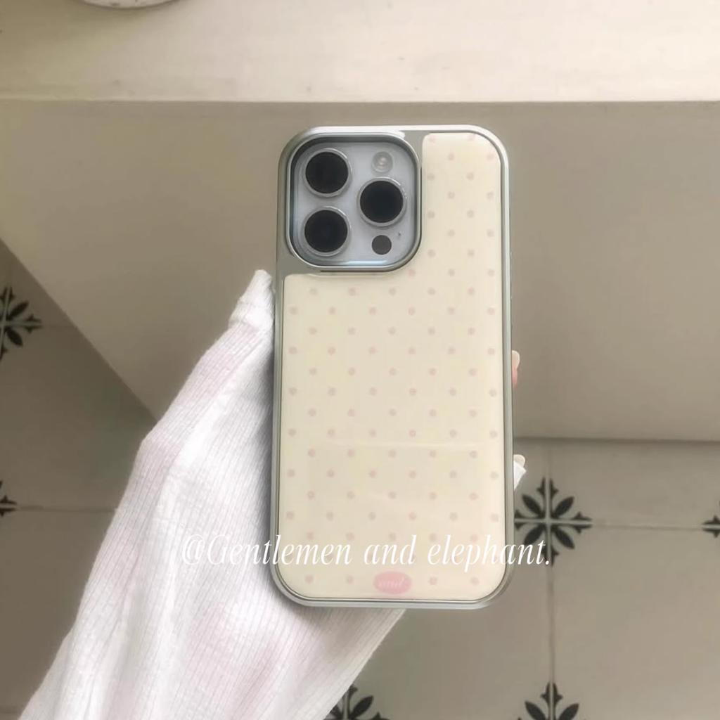 Корейский чехол в светло-желто-розовую точку для iPhone 17 16e 16 15 14 13 12 11 Pro Max X XR Air Plus, роскошный, прозрачный, мягкий.