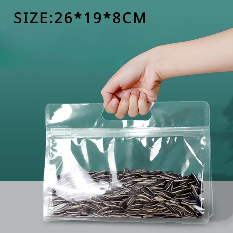 5 шт. Портативный прозрачный восьмисторонний герметичный пакет Zero Food Ziplock Bag Самоподдерживающийся сухой продукт Орехи Пластиковый герметичный