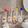 Cute Sausage Mouth Adhesive Hooks, Cartoon Bathroom Wall Hooks, Strong Sticky Door Hooks