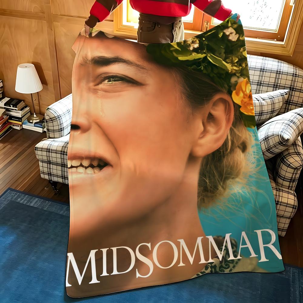 Плед M-Midsommar, Фланелевый, Уютный, С принтом, Портативный, Прочный, Машинная стирка, Милый, Крутой