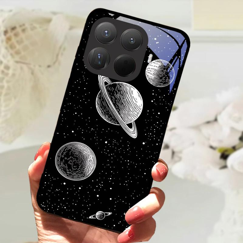 Чехол для Xiaomi 15T Pro Модный Закаленное Стекло Задняя Крышка Телефона Для Xiaomi 15TPro 15 T Xiaomi15T Защитный Чехол Fundas Coque