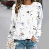 2025 Plus Size Autumn and Winter New Fashion Round Neck Long Sleeve Printed Elegant Casual Loose Hoodie