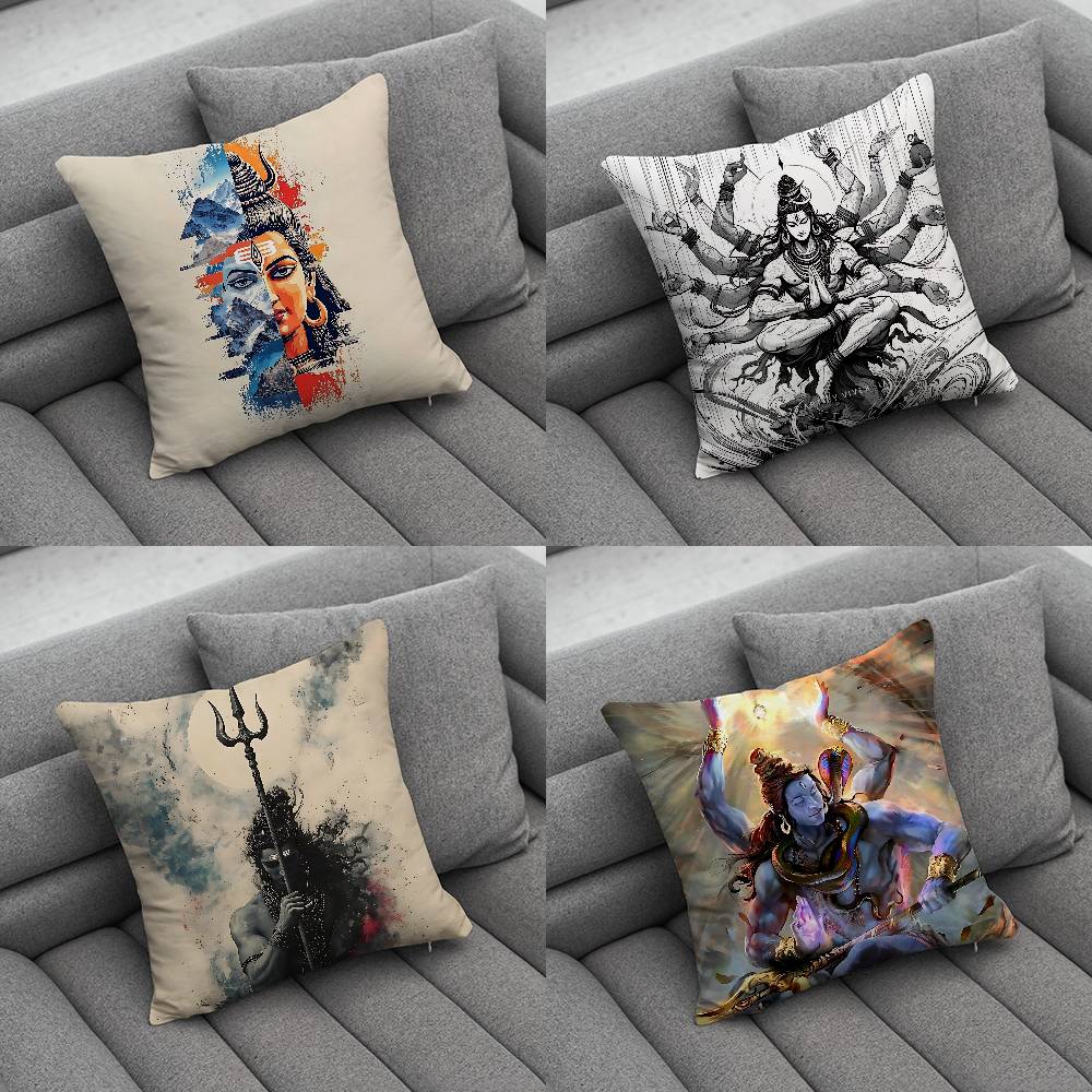 India Art Lord Shivasjpg Pillow Case Pillowcase Home Sofa Cushions Car Cushions Pillowcover Office Pillowshell Pillow