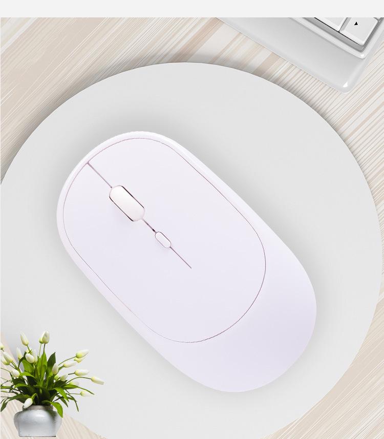 Перезаряжаемая Bluetooth-мышь с двойным режимом для планшета и ноутбука: Беспроводная связь 2,4 ГГц для офиса и дома
