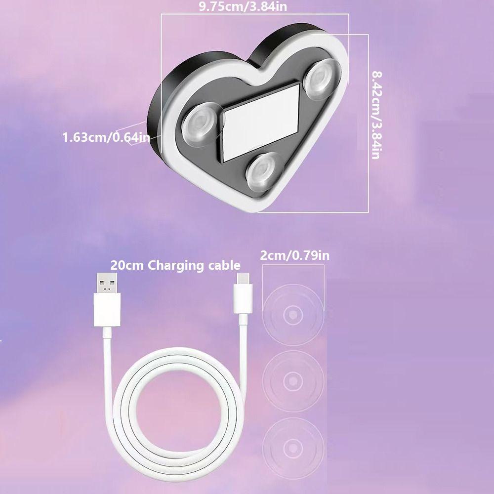 Беспроводная неоновая лампа в форме сердца, светодиодная подсветка, лампа для создания атмосферы в салоне автомобиля, украшение для мотоцикла