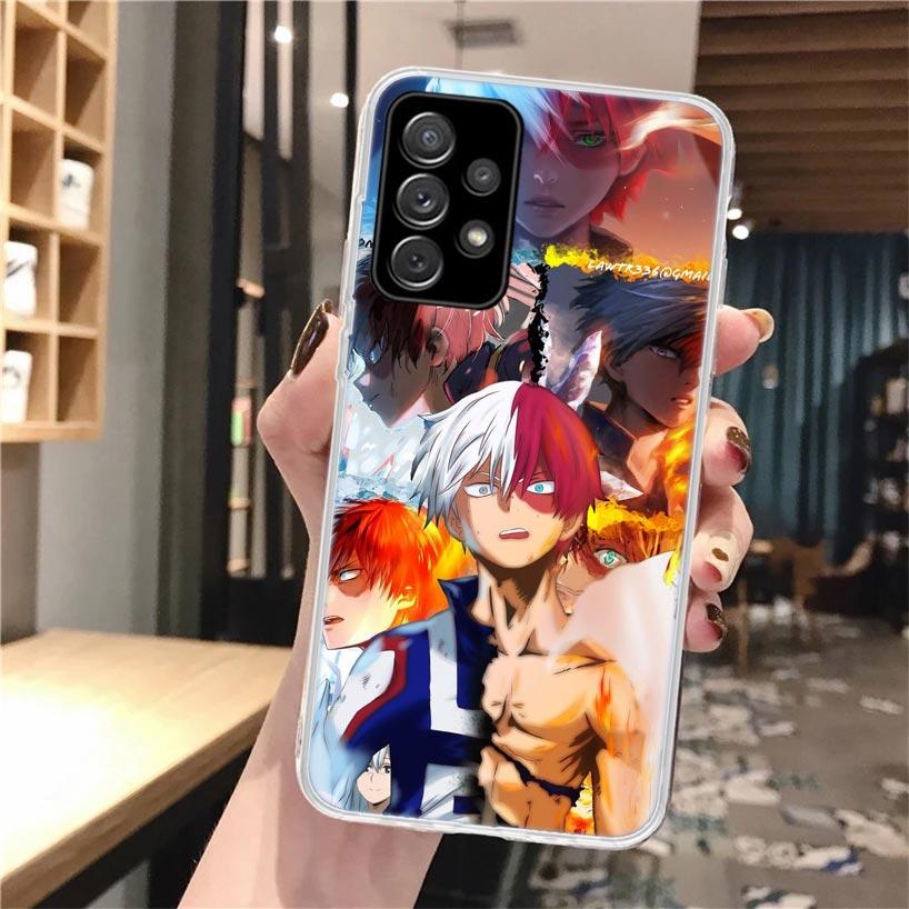 MHA Тодороки Шото Мягкий чехол для телефона для Samsung Galaxy A16 A26 A36 A56 A15 A14 A13 A55 A54 A53 A35 A34 A33 A25 A24 A23 A05S A04S