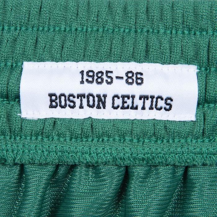 Short de basketball - m&amp;n - boston celtics road 1985-86 - blanc - homme - respirant