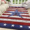 Золотой бриллиантовый вельветовый точечный плюш Дизайн американского флага на 4 июля Мягкий коврик для зоны Нескользящая резиновая основа Гостиная Спальня