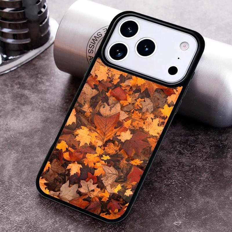 Чехол для телефона "Осенние листья" для iPhone 17 16 15 14 13 12 11 Pro Max Plus 17Air Мягкий силиконовый чехол