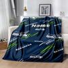Seahawks Team Spirit Gear Customize Your Name Blanket Gift Personalized Blanket Comfortable for Bed Livingroom Couch Living Room Ideal for All Seasons