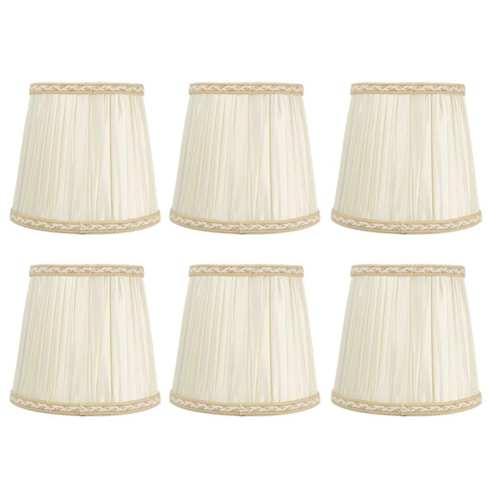 6PCS Crinkle Texture Lamp Cover Cloth Chandelier Lampshade Decorative Small Lamp Shade  Wall Lamps