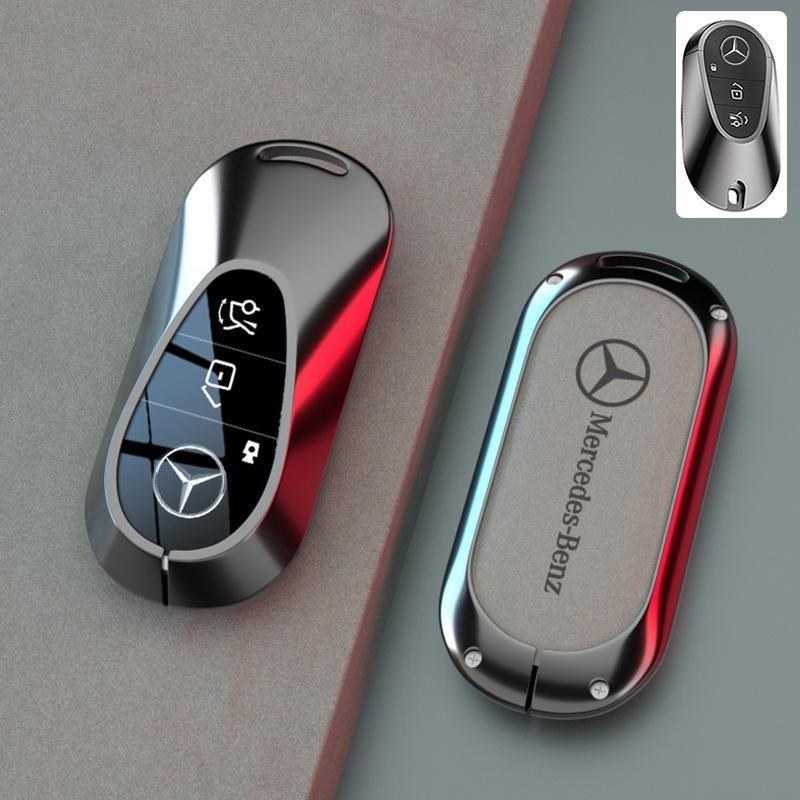 AXX2 Alloy Car Key Case Cover Protector Holder Shell Accessory For Mercedes Benz W205 W206 W204 W213 W177 W223 W247 GLC GLA CLA GLB
