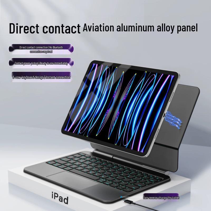 Совместимый чехол-подставка для iPad Magic Keyboard A16 из алюминиевого сплава, Air 11, магнитный Pro11, защитная крышка для планшета 10-го поколения.