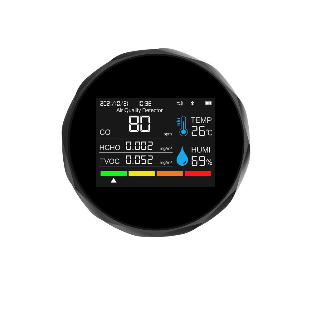 2C016TB 5-в-1 Bluetooth-монитор качества воздуха: Обнаруживает угарный газ, летучие органические соединения (ЛОС), формальдегид.