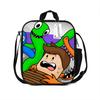 Cartoon Printed Portable Lunch Bag, Primary And Secondary School Student Bento Bag, Cartoon Thermal Insulation Bag, Ice Bag, Satchel, New.