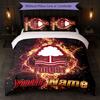 Nottingham Forest FC Custom Name Text Bedding Set 1 Duvet Cover+2 Pillowcases Soccer Logo Personalized Gift For Special Occasion Bedroom Decor