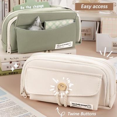 Пенал большой емкости, сумка для карандашей, ручная сумка для ручек, косметический портативный подарок для офиса, школы, подростка, девочки, мальчика, мужчины, женщины, взрослого