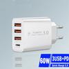 60W USB Zaryadlovchi Tez Zaryadlash Mobil Telefon Zaryadlash Adapteri Tez Zaryadlash 3.0 Devor Zaryadlovchi Adapteri iPhone Samsung Xiaomi Huawei uchun