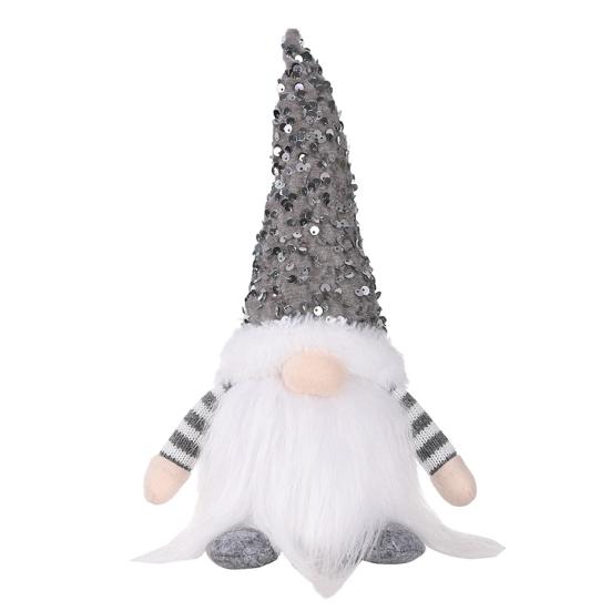 LED Light Up Christmas Gnomes Soft Plush Warm Lighted Dwarf Doll Ornaments with Glitter Sequins Hat for Home Table Decor