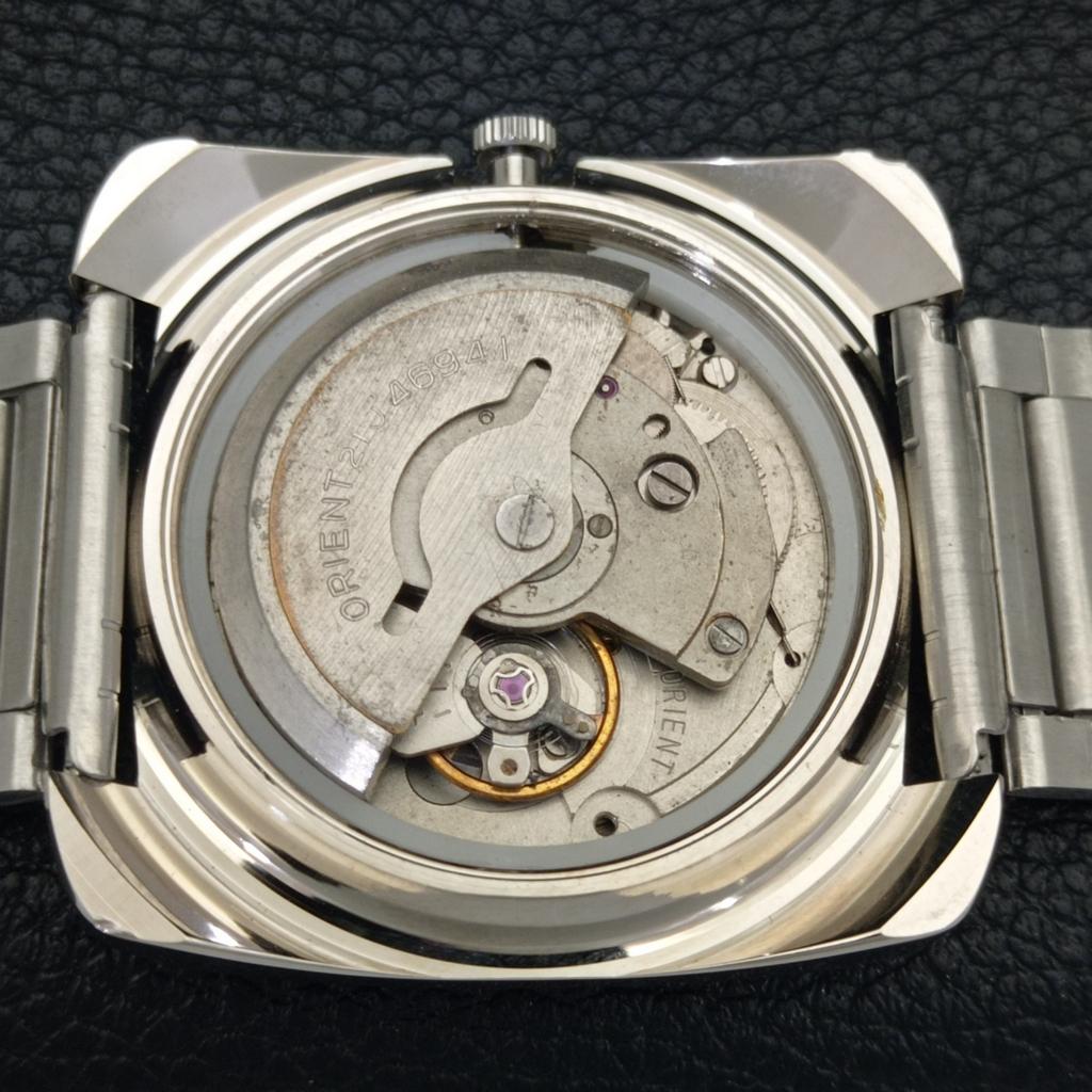 USED VINTAGE ORIENT AUTOMATIC 46941 JAPAN MENS GREEN COLOR DIAL WATCH A702206-5 R123-a702206