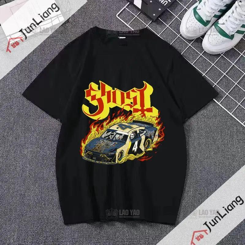 Футболка Ghost Band Unisex's Funny Unisexga Shirt Unisex Japanese Street Casual Unisexga Clothing