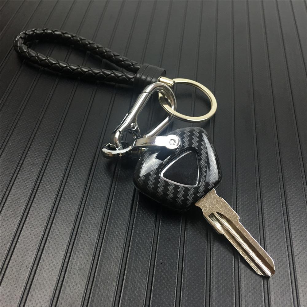 For Triumph 1050 T955 Street Triple 675 Tiger 800 Carbon Key Protective Shell Uncut Blade Keys Moto Motorcycle