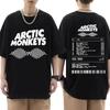 Arctic Monkeys Inspired T Shirt - Album List Doodle Print Vintage T-shirt Men Women Hip Hop Punk Short Sleeve Tshirts Streetwear