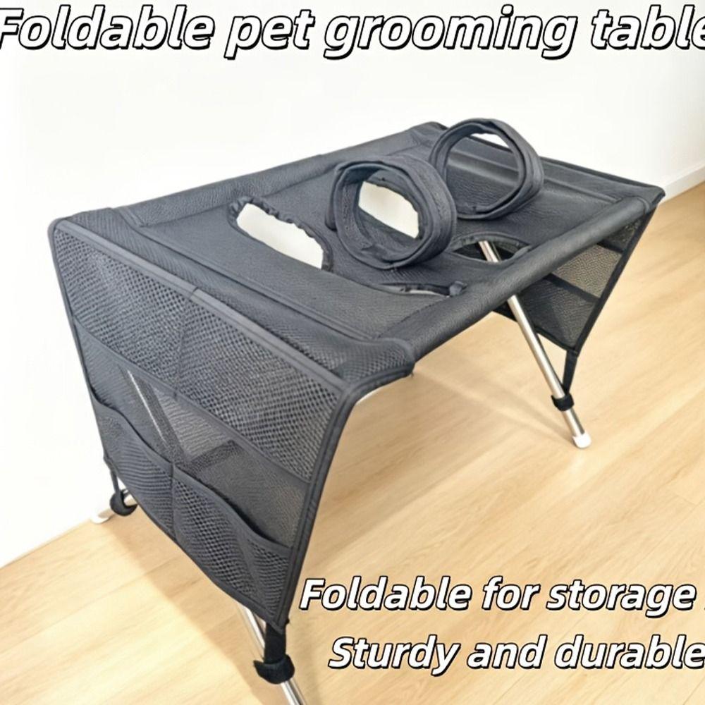 Folding Pet Grooming Hammock Anti-Scratch Cat Bathing Rack Puppy Nail Clipping Holder Pet Care