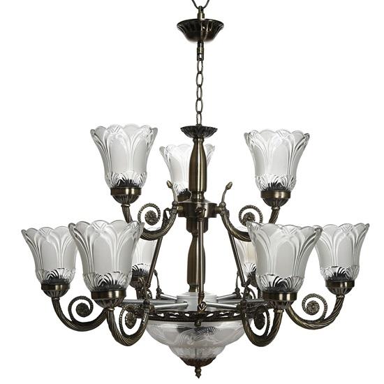 9+3 Светло-черная люстра в португальском стиле Jhoomer для декора