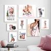 Fashion Girl High Heels Nordic Posters And Prints Art Canvas Painting Handbag Nail Polish Wall Pictures For Living Room Decor No Frame