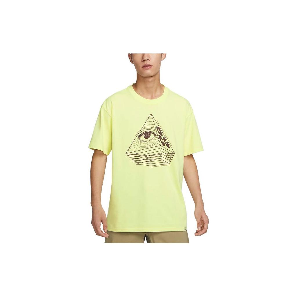 Nike ACG Changing Eye Graphic Print Quick-Dry Short Sleeve T-Shirt Men Tops Bright-Green FJ1128-337