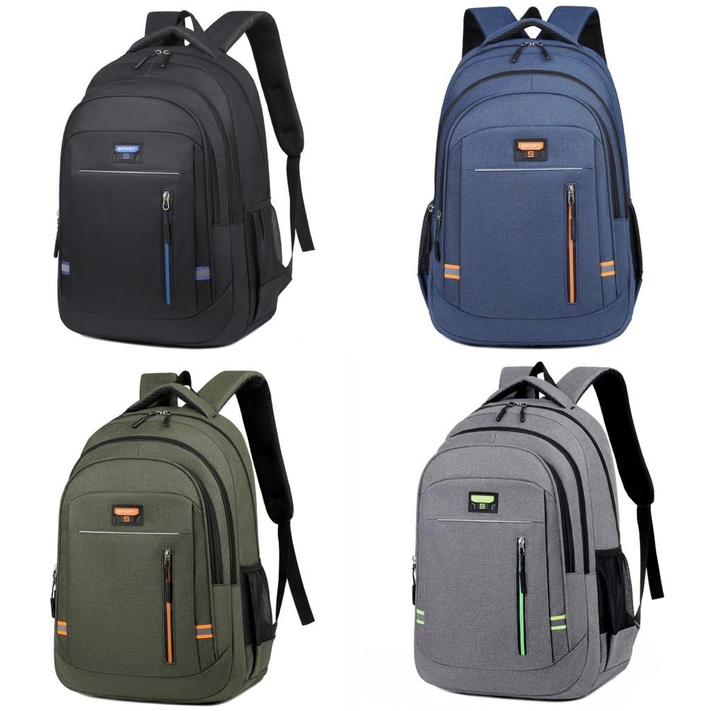 Big Capacity Travel Backpack With Striped Pattern And 16in Laptop Compartment For Students