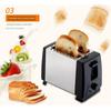 Бытовой тостер из нержавеющей стали, тостер с двумя слотами, полностью автоматический мини-тост для завтрака, 2 шт.