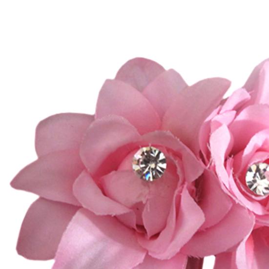 Заколка для волос в форме цветка, темпераментная, тканевая, красивая заколка-краб для свадьбы