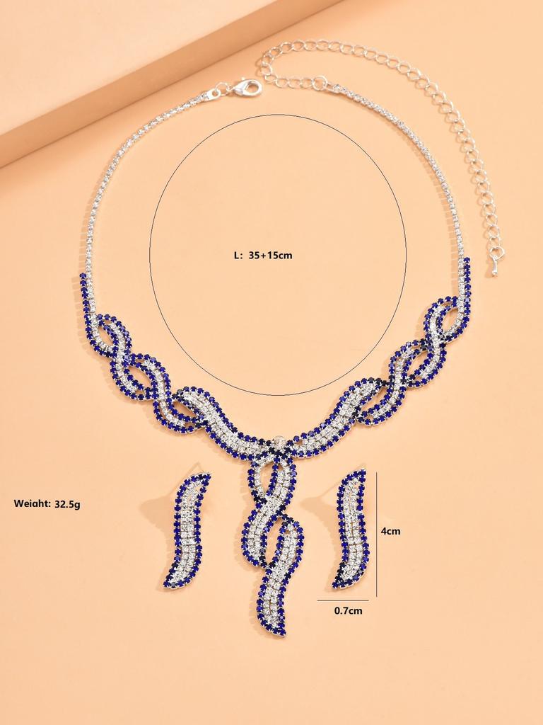 4 Pieces of Women's Trendy Claw Chain Series Wrapped Hollow Earrings Necklace Bracelet Jewelry Set Banquet Party Holiday Gifts