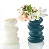 Flower Vase High Durability Smooth Edge Shatterproof Modern Table Spiral-Shaped Flower Vase Centerpieces Decoration AVE