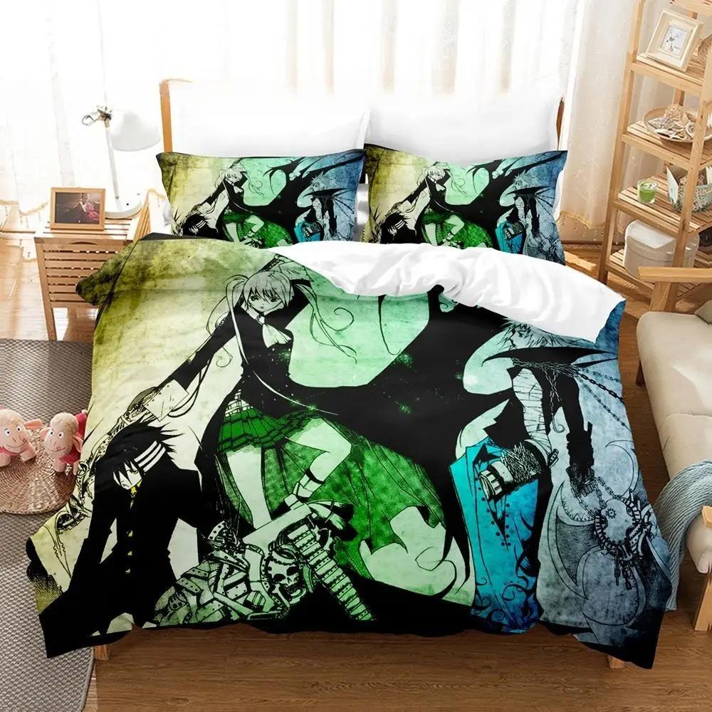 Новый комплект постельного белья с 3D-мультфильмами Soul Eater Single Twin Full Queen King Size Bed Set Adult Kid Bedroom Duvet cover Sets Home Textiles