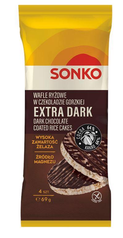 Sonko Wafle Ryżowe W Czekoladzie Gorzkiej 69 G