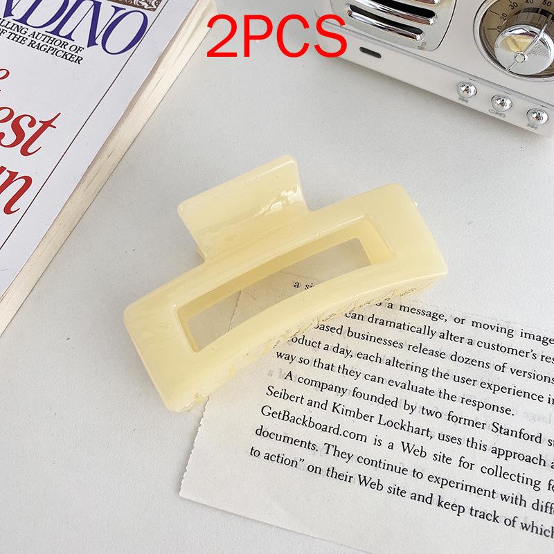 2 шт., комплект головных уборов премиум-класса, новые женские модные зажимы для волос, кофейные, черные, акриловые, большие заколки для волос, зажим для женщин, заколка, аксессуары для волос