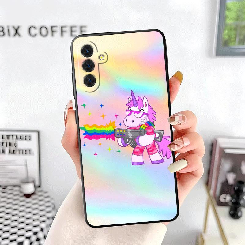Pink Unicorn Rainbow Soft Phone Case for Samsung A17 A37 A57 A16 A26 A36 A56 A15 A25 A35 A55 A14 A24 A34 A54 A13 A23 A33 A53 A52