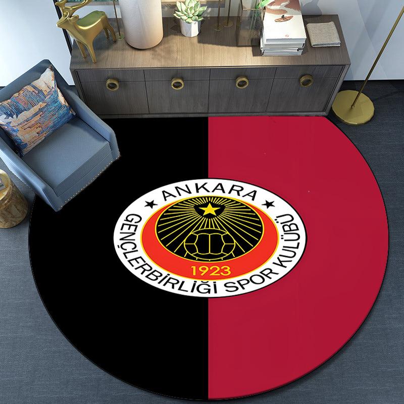 Genkelbigli Club Sports Round Rug for Livingroom,Bedroom, Palyroom, Chair Rug, Area rug, Circle Carpet, Fan Christmas gift