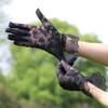 Thin Lace Flower Gloves Transparent Mesh Hollow Gloves Elegant Summer Mittens  Wedding