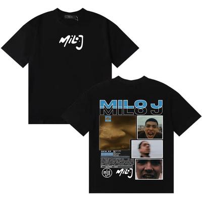 Rapper Milo J La Vida Era Mas Corta Pop Music T Shirts Unisexs Women Fashion Casual Oversized Tshirt Cotton Short Slevee Tshirts