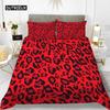 Leopard Print Duvet Cover Set Queen Size Girl Colorful Cheetah Print Bedding Set Polyester Wild Animal Theme Comforter Cover Set