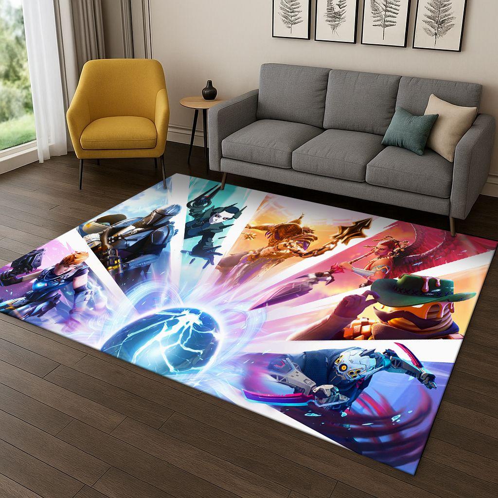 3D Ковер с рисунком из игры Фортнайт для Спальни Гостиной Дивана Прикроватный Коврик Домашний Декор, Коврик для Игровой Зоны Детей Нескользящий Рождественский Подарок