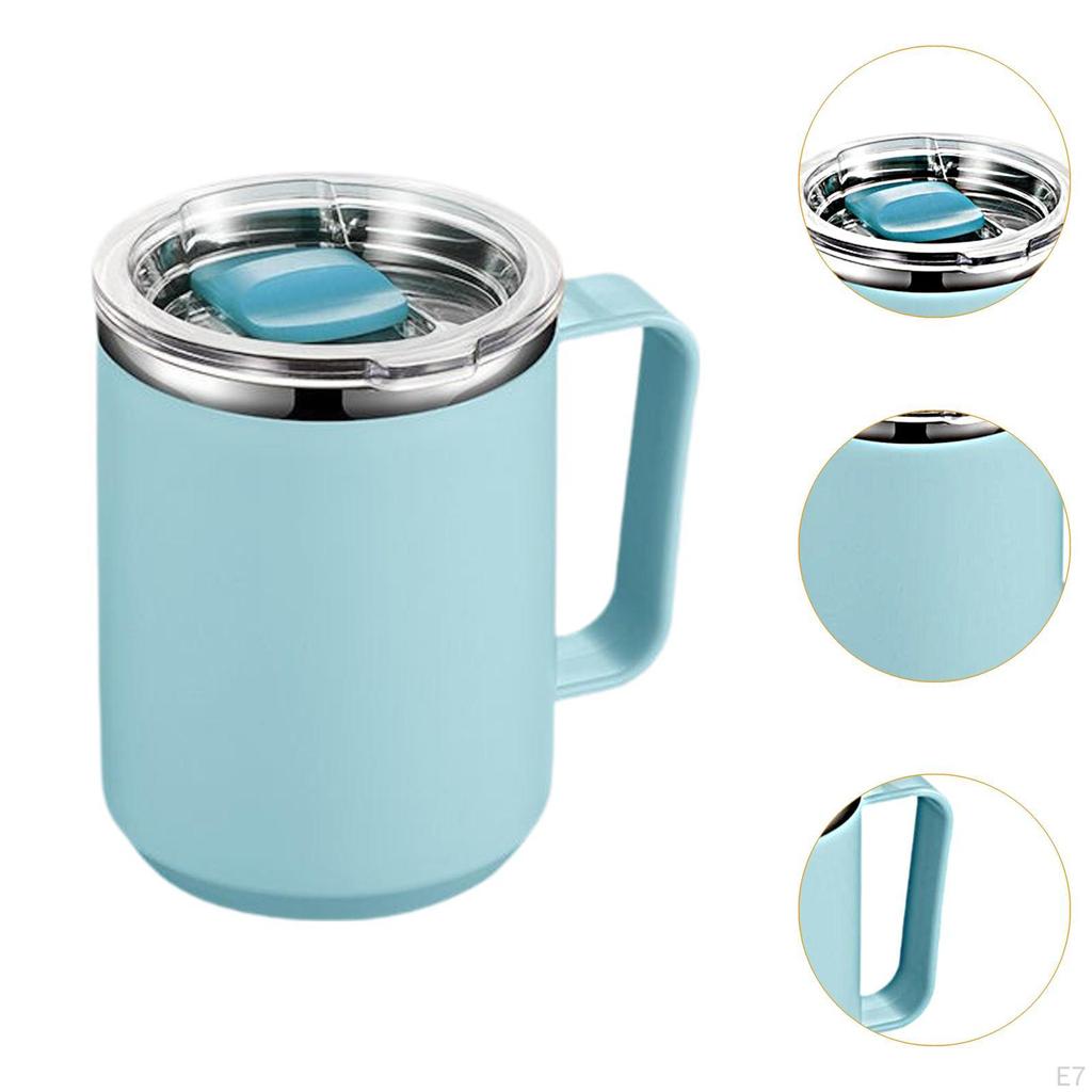 Кофейная кружка термос многоразовый двойной стенки герметичный с раздвижной крышкой для путешествий на вечеринку